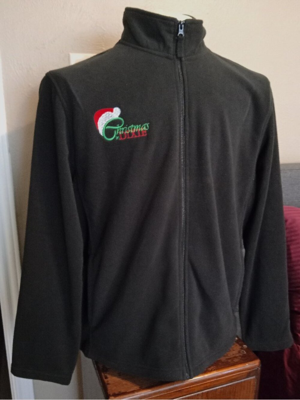 XL Vintage "Christmas in Dixie" Country Dance Event Embroidered Fleece Jacket